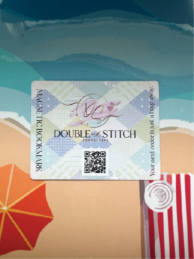 Telleath Print - Newquay. Custom magnetic book mark backing for Double and Stitch