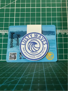 Telleath Print - Newquay. Custom magnetic book mark for Lusty Waves a Newquay based brand